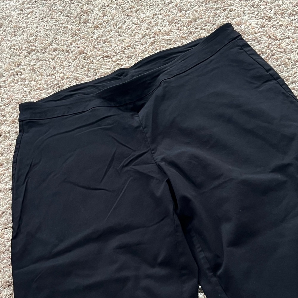 Zac‎ & Rachel Black Capris Cropped Pants Lace Up Detail Women's Plus Size 18W